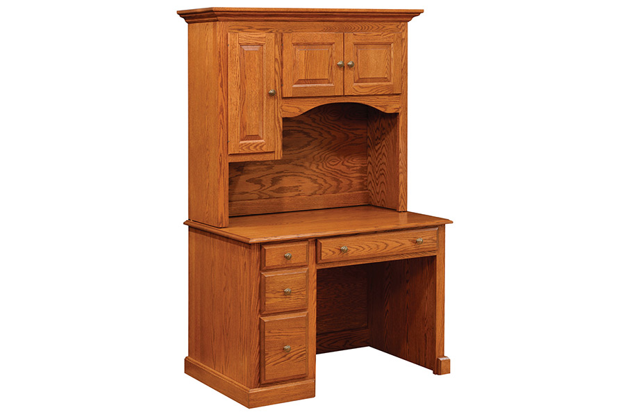 traditional student desk with hutch